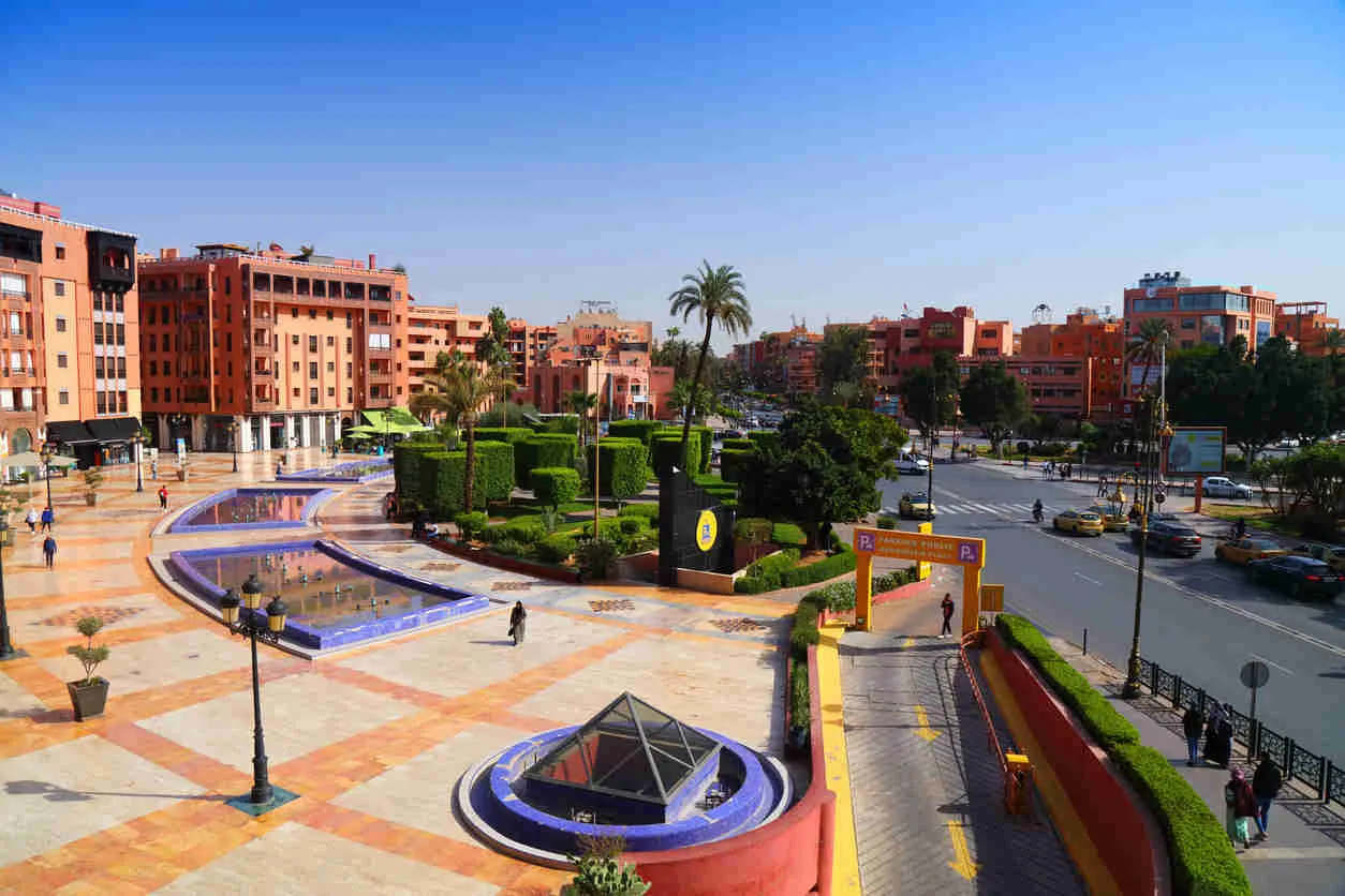 Barrio De Gueliz De Marrakech