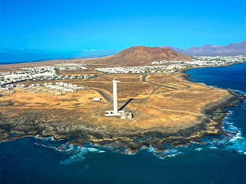 Vuurtoren van Pechiguera in Playa Blanca