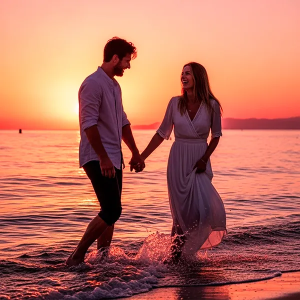 Couple au coucher du soleil à Playa del Inglés